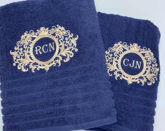 Personalised Towel Set , Monogrammed Bath Towels , Luxury Towels ,Many Colours - EXPLORE NOW