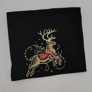 Embroidered Christmas Jumper , Christmas Sweatshirt , Reindeer  Jumper
