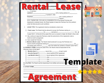 Rental Agreement Template: Landlord Lease Contract PDF