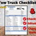 Tow Truck Checklist, Equipment List and Wrecker Towing Receipts ...