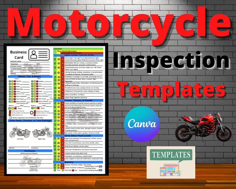 Motorcycle Inspection Report, Multi Point Motorcycle Inspection