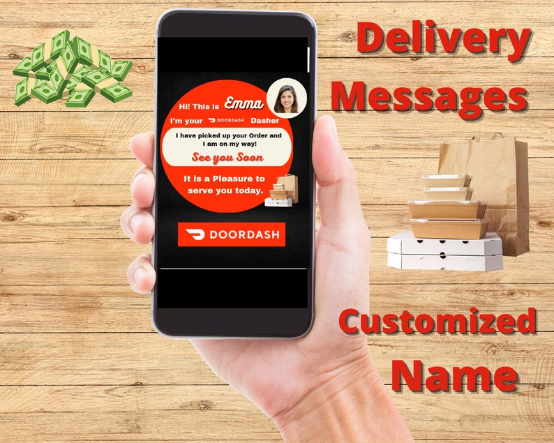 Doordash Dasher Bundle Personalized Messages Animated GIF, ID Card