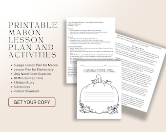 Mabon Lesson Plan – Elementary Activities, Autumn Equinox (Printable)
