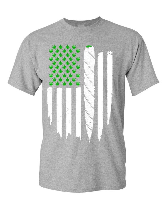 Marijuana Weed T-Shirt USA Flag CommonEssentials Get Legal American Flag Cannabis T Shirt Legalize Marijuana