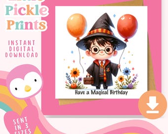 3 x PDF Bundle l Printable Birthday Card l Greeting Card l Digital Download l Magical Birthday