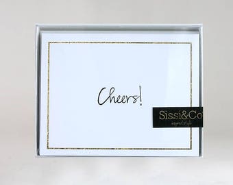 Cheers Note Card & Envelopes Set