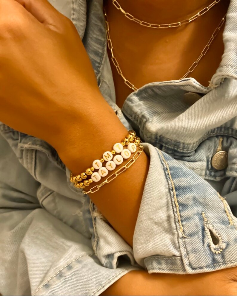 Gold Bracelet Chain Bracelet Stacking Bracelets Gold Chain Etsy