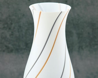 3D printed vase, white vase, decorative flowers vase, flower pot, white flower pot, decorative flower pot, 100% recyclable flower vase
