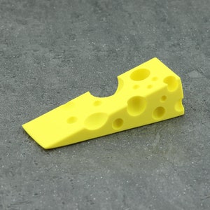 Topes de puerta impresos en 3D, topes de puerta de plástico, tope de puerta de queso, trozo de tope de puerta de queso, decoración de puerta, regalo para el nuevo hogar, tope de puerta con agarre/sin