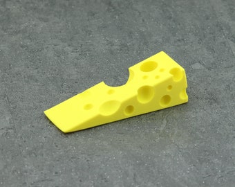 3D Printed Cheese Wedge Doorstop: Novelty Door Decor