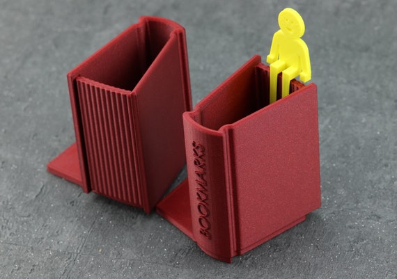 3D Printed Bookmark Premium Bookends, Plastic Book Stands