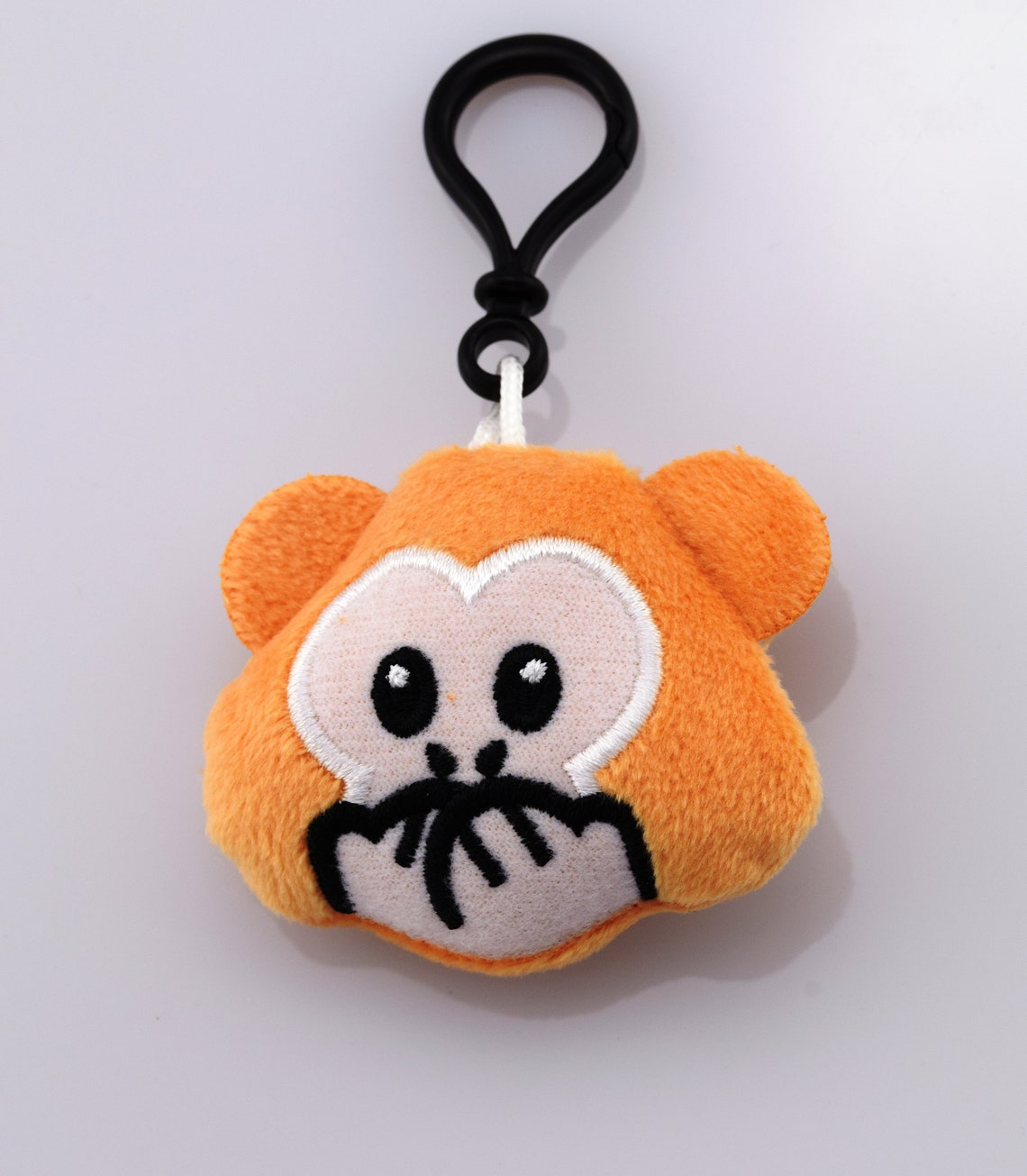Monkey face emoji plush keychain plush speaknoevil monkey Etsy