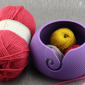 Premium yarn bowl, yarn storage, 15cm/6&quot; wide bowl, Wool effect, high quality, knitting bowl, crochet bowl