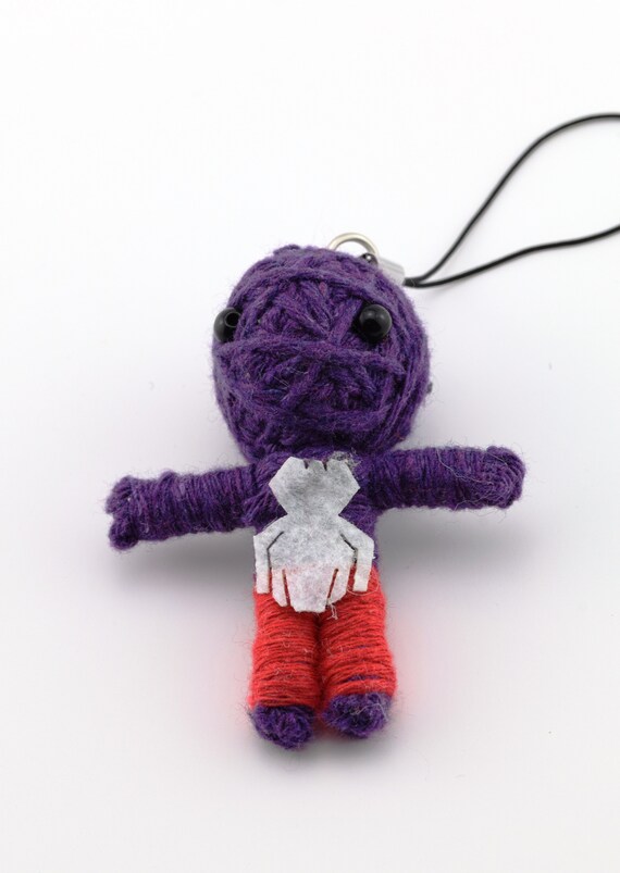 Voodoo Keychain Keyring Button Rag Doll Novelty Doll Etsy