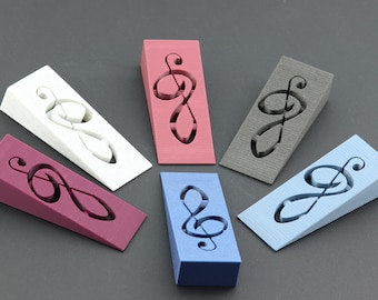 3D Printed Treble Clef Door Stop: Music Room Decor