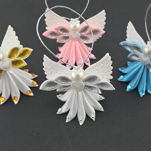 Christmas tree decoration, angel charm, angle for christmas tree, xmas tree angel decoration, angel tree ornament, fabric white angel