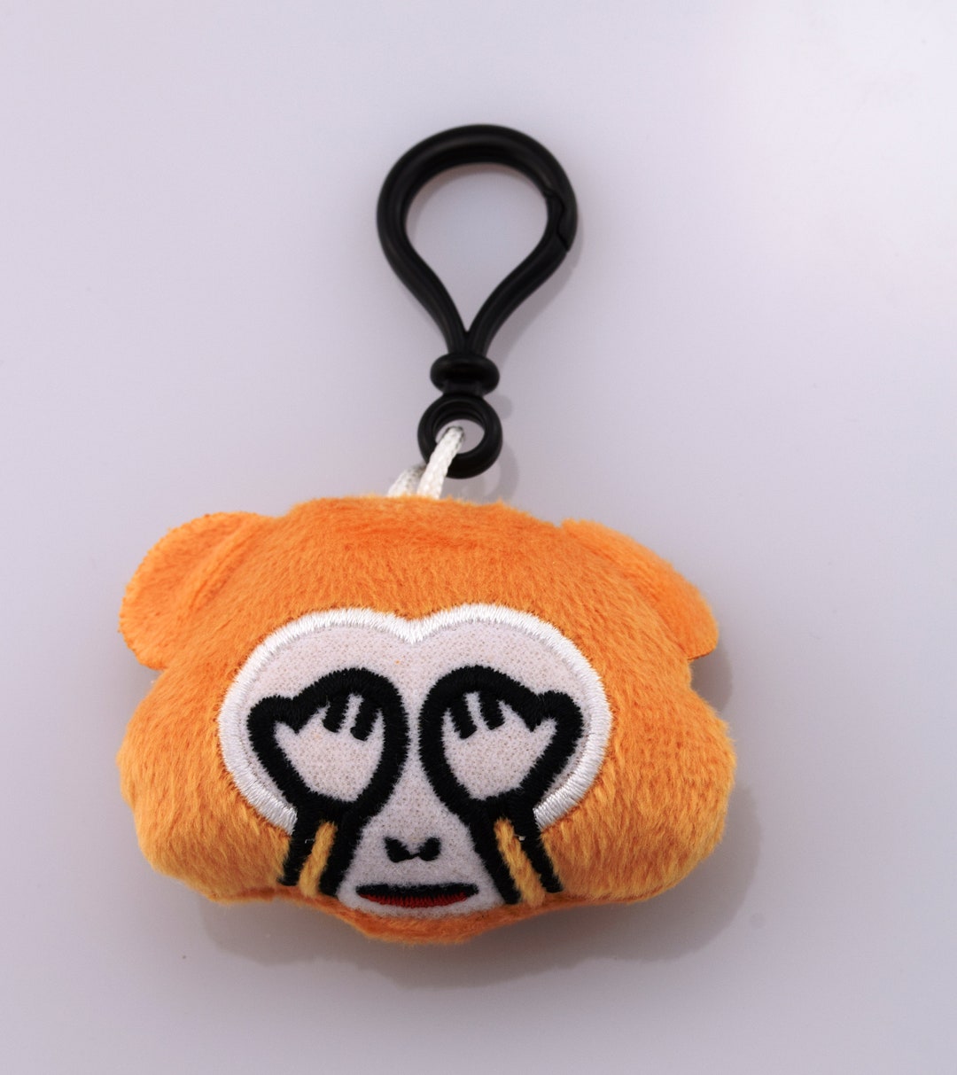 Monkey Face Emoji Plush Keychain Plush Seenoevil Monkey Etsy