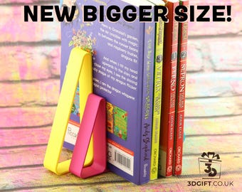 Large 3D Printed Bookend: Modern Triangle Book Stand