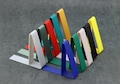 3D printed simple design bookend, plastic book stand, triangle bookend, simple and modern bookend, new home gift, fancy bookend, novelty gif