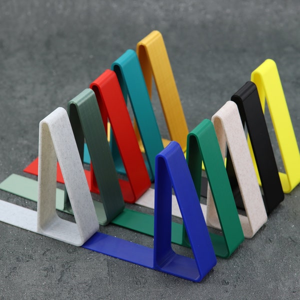 3D printed simple design bookend, plastic book stand, triangle bookend, simple and modern bookend, new home gift, fancy bookend, novelty gif