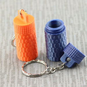 Container Key Ring Waterproof Pill Container Keyring: Emergency Travel Pill Holder - Etsy