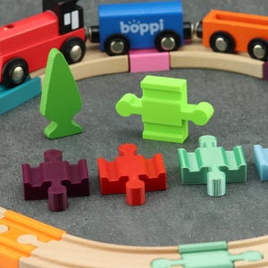 Wooden train track connectors, male to male connectors, compatible with lillabo, brio, ikea, aldo, lidl and many more. great gift