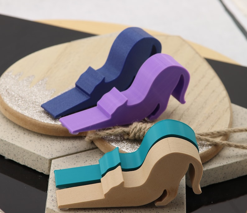 3D Printed Cat Door Stop: Stretching Cat Figure image 8