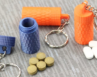 Sleutelhanger waterdichte pillendoos: pillenhouder voor noodgevallen