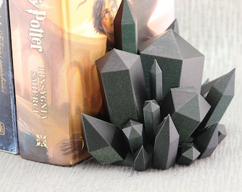 3D Printed Crystal Bookends: Fantasy Book Decor