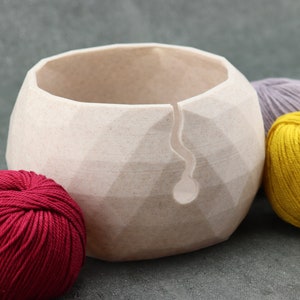3D gedruckte Premium Garnschale, mittelgroße Schale, Garnaufbewahrung, 12,5cm breite Schale, sehr hohe Qualität, Strickschale, Häkelschale