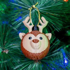 Reindeer Head Christmas Ornament, Xmas Reindeer bauble, Reindeer bauble, Christmas tree decoration