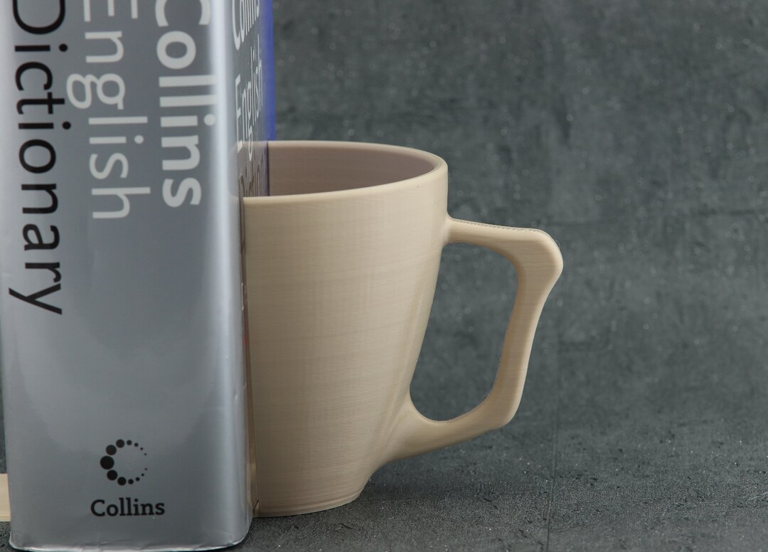 3D Printed Coffee Mug Bookend, Plastic Book Stands, Tea Cup Book Holder, Tea Cup Bookend, Coffee