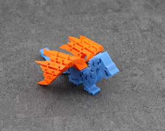 3D Printed Flexible Dragon Toy: Desk Decor