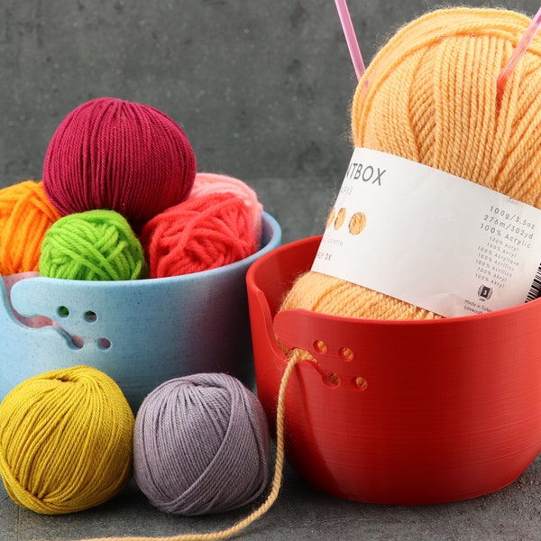 3D printed premium yarn bowl, medium size bowl, yarn storage, 13.5cm wide bowl, high quality, knitting bowl, crochet bowl