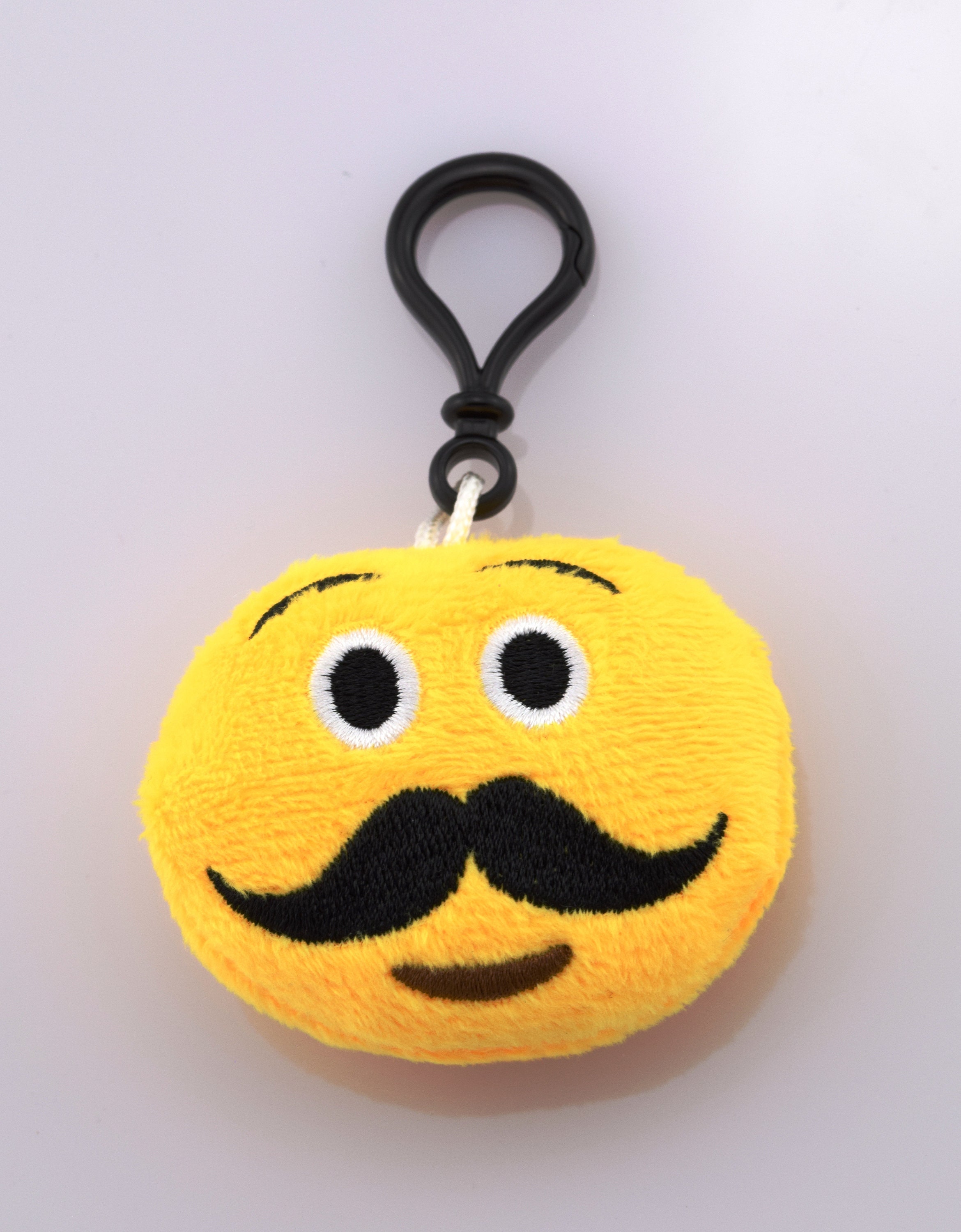 Face with moustache emoji plush keychain plush yellow face Etsy
