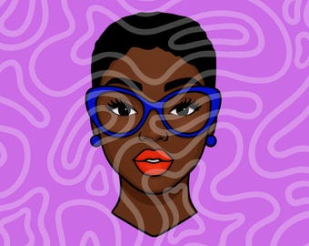 Katrina with short hair PNG, african american woman, afro lady, african american girl, black woman