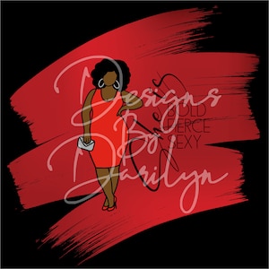 Mary Bold Fierce Sexy SVG/DXF, african american woman, afro lady, african american girl, black woman