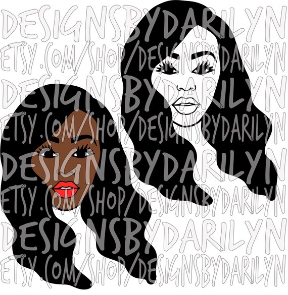 Download Madison With Long Hair Svg Dxf African American Woman Afro Etsy