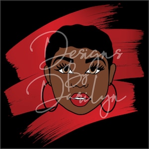 Shawn with short hair SVG/DXF, african american woman, afro lady, african american girl, black woman