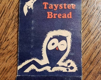 Vintage mid century advertising Taystee Bread sewing kit like matchbook never used Taystee Bread owl