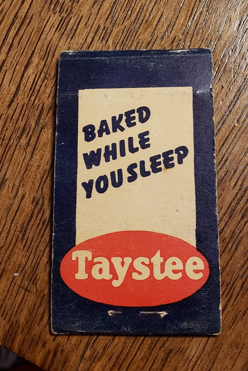 Vintage mid century advertising Taystee Bread sewing kit like matchbook never used Taystee Bread owl