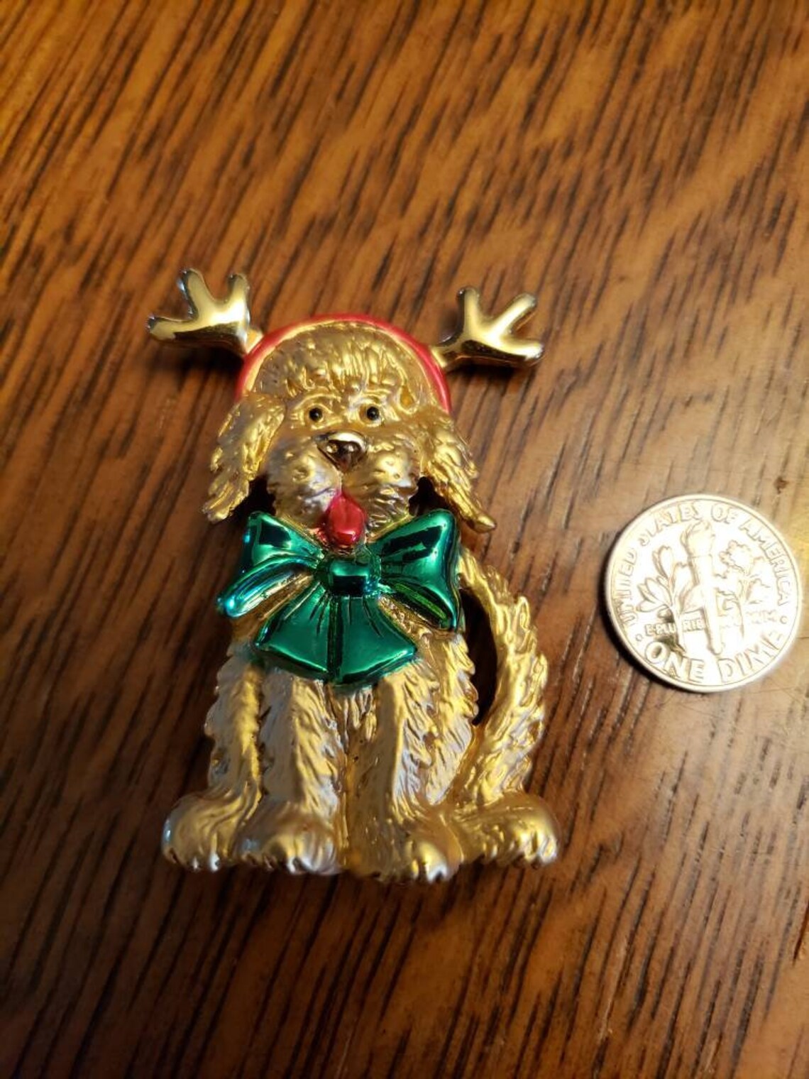 Vintage Costume Jewelry Signed AJC Christmas Dog Brooch Puppy Etsy