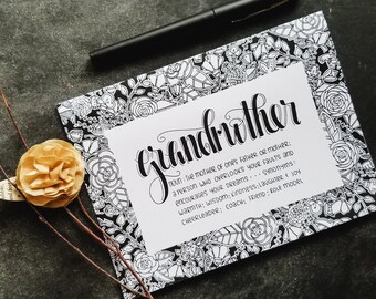 Grandmother Mother's Day Card , Mother's Day Digital Download , Handlettered Mother's Day Card For Grandma , Grandmother Gift , Customized