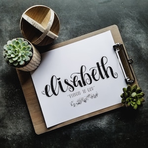 Baby Name and Meaning - Baby Names - Nursery Art - Nursery Wall Hanging - Customized Nursery - Baby Shower Gift - Kids Bedroom Customized