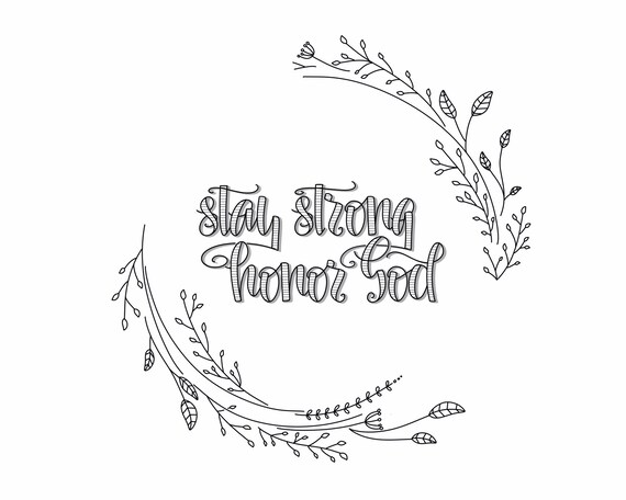 Stay Strong Word Art Honor God Wall Decor Stay Strong Etsy