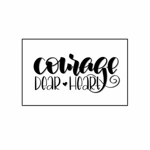 Coraggio caro cuore stampa, coraggio caro cuore decorazione della parete, coraggio caro cuore citazione, citazione di CS Lewis, coraggio stampabile