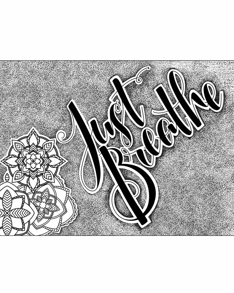 Just Breathe Print Just Breathe Wall Decor Just Breathe Etsy
