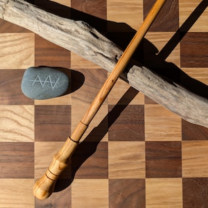 Handcrafted Wooden Wand! Yellow Pine Wood 12 inches. One of a Kind Wand Made for Wizards, Witches, or Collectors!