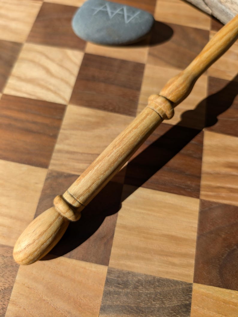 Handcrafted Wooden Wand Oak Wood 13 Inches. One of a Kind Wand Made for