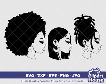 Download Black Woman Profile Etsy